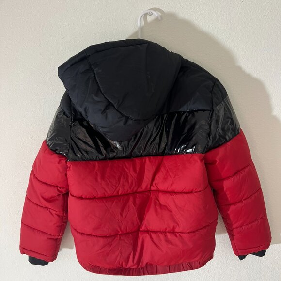 Nike Air Jordan Red and Black Puffer Coat Youth Medium - Picture 2 of 4